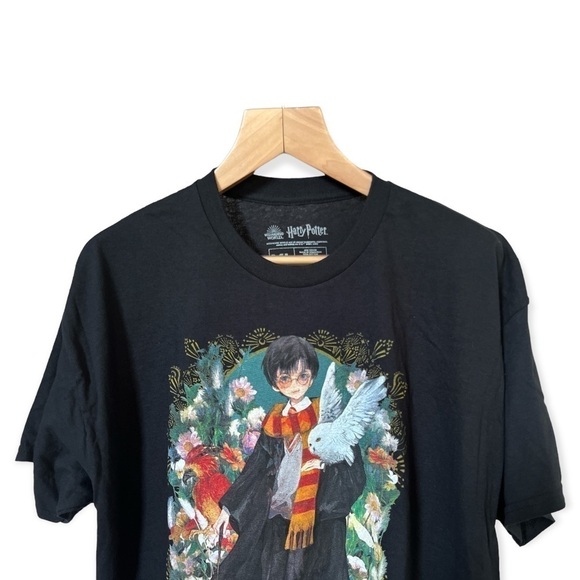 Harry Potter Black Graphic T-Shirt, Adult XL - Picture 3 of 6